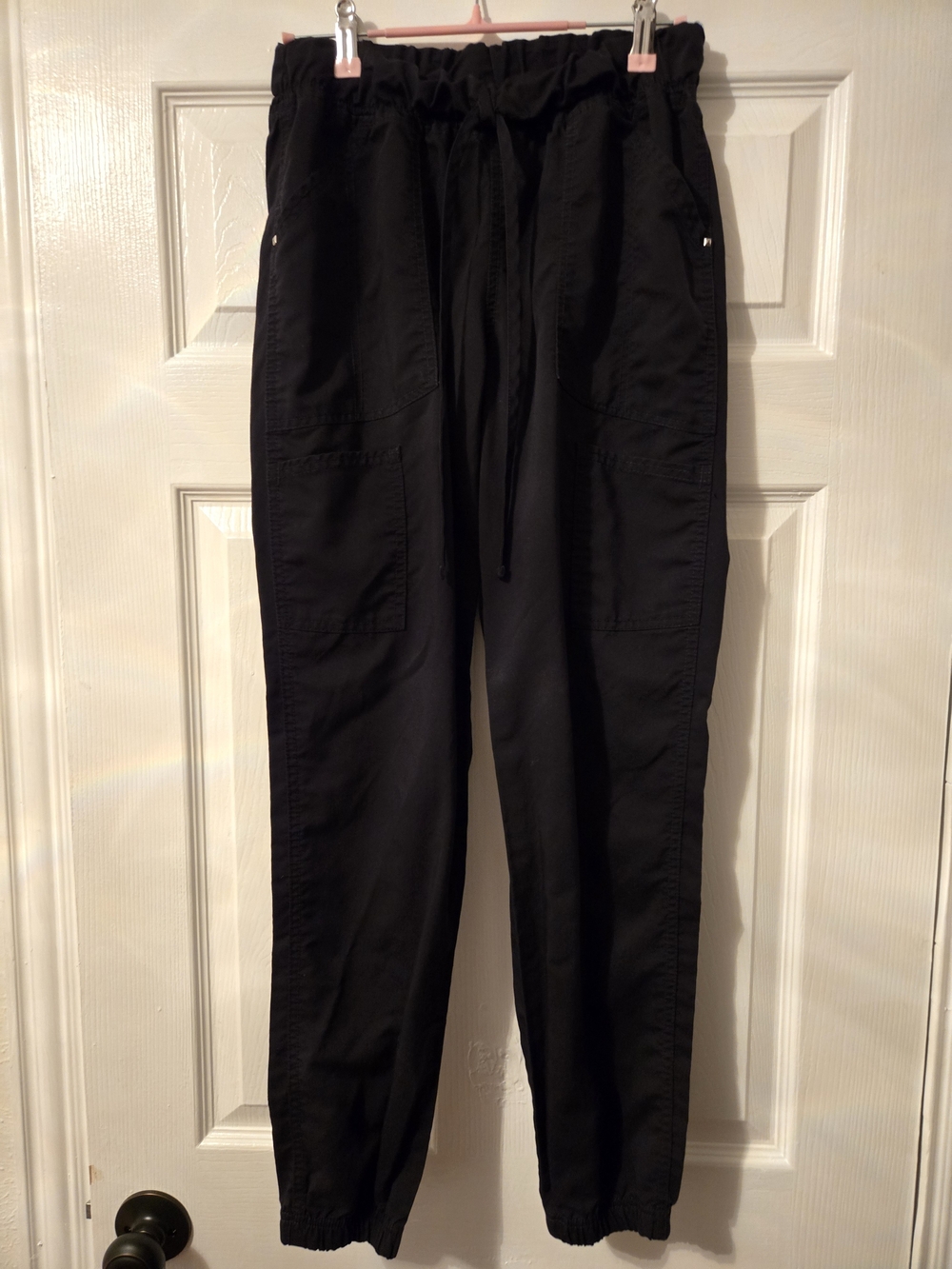 all in motion Black Drawstring Joggers with Patch Pockets